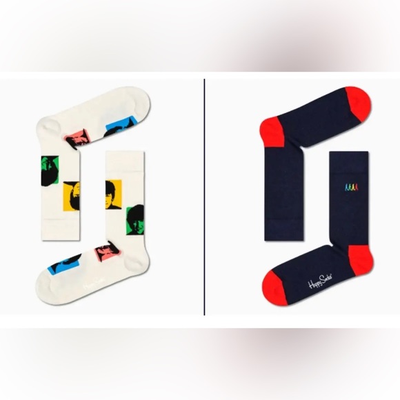 New Happy Socks THE BEATLES Gift Set M/L 4 Pack $75 - Picture 8 of 9